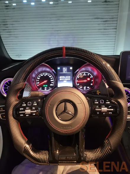 w205 c클래스 카브리올레 신형핸들 64색엠비언트 튜닝 총집합 풀세트!! 장착!!