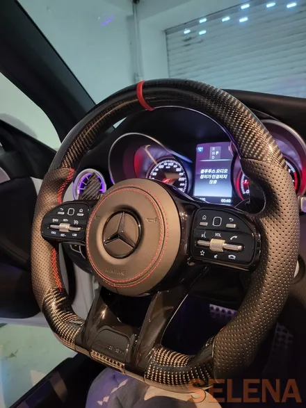 w205 c클래스 카브리올레 신형핸들 64색엠비언트 튜닝 총집합 풀세트!! 장착!!