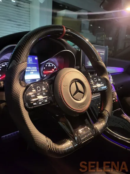 w205 c클래스 카브리올레 신형핸들 64색엠비언트 튜닝 총집합 풀세트!! 장착!!