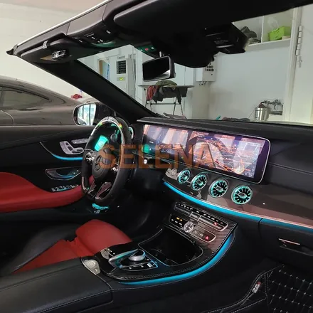 w213 E클래스 카브리올레 실내 신형개조 인테리어 64색엠비언트 , 신형핸들 , 최신형키 튜닝 드레스업!! no.1 셀레나샵
