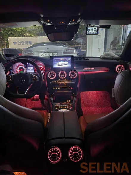 w205 c클래스 카브리올레 c63amg 만들기!! 계기판 , 64색엠비언트 풀세트 장착!!