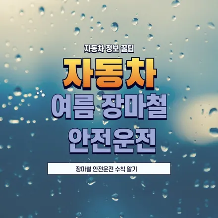 장마철 안전운전 수칙 / 동탄 영천동