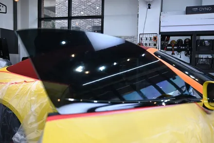 화려한 색상의 레이싱 옐로 911gts 틴팅과 ppf 시공을 원스톱으로! / 동탄,수원,오산