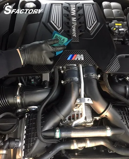 BMW f90 M5 볼라솔루션 유리막 코팅, 가죽 코팅, 엔진룸 코팅, 유리발수코팅 시공기 / 동탄,수원,오산