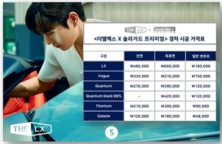 동탄에스팩토리 솔라가드프리미엄 경차 가격표 / 동탄,수원,오산