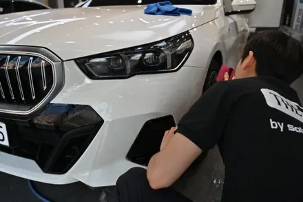 BMW520i차량에 범퍼부분시공 다이노쉴드PPF필름으로  보호완료! / 동탄,수원,오산