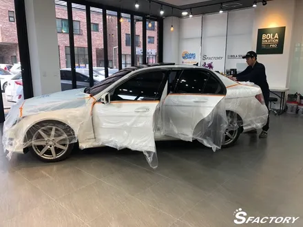 벤츠 w204 c200 솔라가드 새턴 재시공기 / 동탄,수원,오산