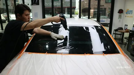 벤츠 CLS450차량에 thelx 프리미엄 티타늄썬팅 추천 / 동탄,수원,오산