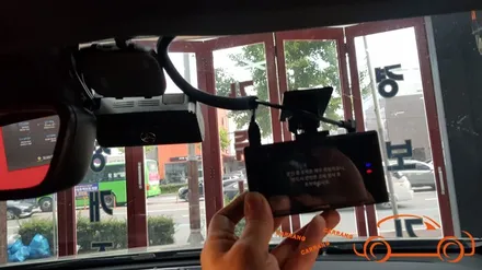 <광주 블랙박스>벤츠 A43 아이나비 블랙박스 QXD7000 + 블랙박스 보조배터리 에코파워팩 S12 시공