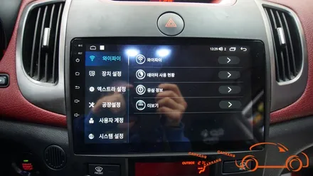 <광주 안드로이드 올인원>포르테 쿱 모터스 밸류 안드로이드 올인원 + AHD 후방 카메라 + 락폴딩 시공
