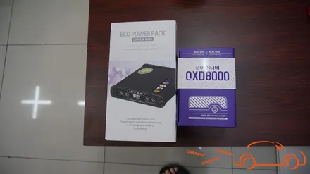 <광주 수입차 보조 배터리>벤츠 E 350 블랙박스 아이나비 QXD 8000  + 블랙박스 보조 배터리 에코 파워 팩 S12 시공