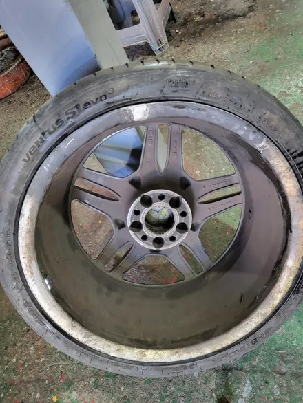 #대구휠크랙(용접수리) tig 505 Ad 서방기전 벤츠 구형 19인치 휠수리 S-wheel. / 대구 북구 태전동