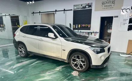 [수원랩핑] bmw x1 본넷 카본랩핑 시공_BMW랩핑 / 수원시 영통구 매탄동
