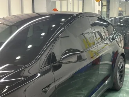테슬라 Model x 유광 제트블랙 랩핑! 도어 안쪽까지 색상변경!! / 수원시 영통구 매탄동