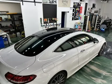 벤츠 c클래스 c200 루프스킨 랩핑 시공 / 수원시 영통구 매탄동