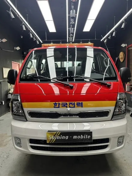 영종도 관공서 차량 썬팅 시공점 한국전력(한전) 봉고3 글라스틴트 로데 필름 작업 / 인천 중산동