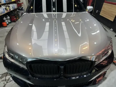 영종도 랩핑 BMW G11 7시리즈 / 비닐프로그유니콘실버/글라스틴트 레이니블루 썬팅/ 크롬죽이기 / 인천 중산동