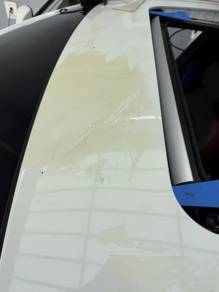 인천 루프스킨 제거 재시공 필름 크랙 전 제거 재시공이라 그나마 다행이네요 / 인천 중산동