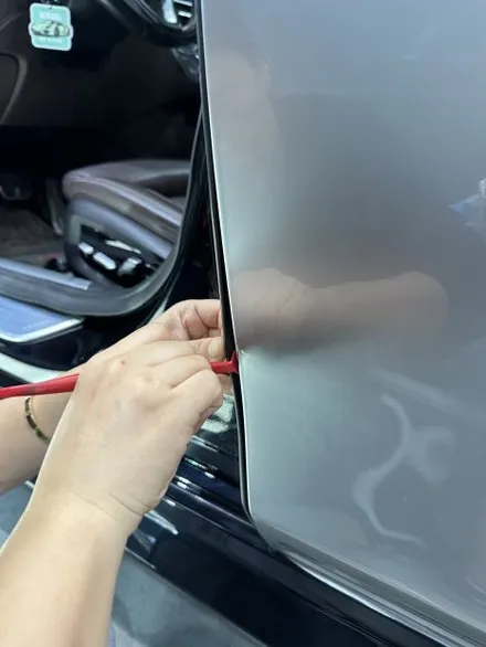 영종도 랩핑 BMW G11 7시리즈 / 비닐프로그유니콘실버/글라스틴트 레이니블루 썬팅/ 크롬죽이기 / 인천 중산동
