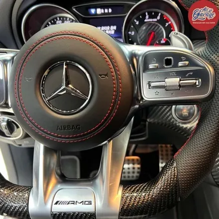 [올인게러지] 벤츠W176 A45AMG / 신형 AMG카본핸들 교체 / 벤츠신형핸들 / 순정레트로핏 / 서울 용산 중구