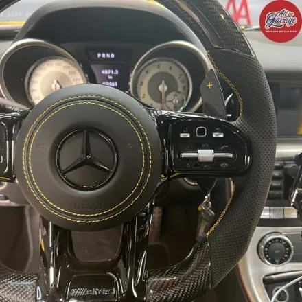 벤츠 R172 SLK200 신형 AMG카본핸들 교체 실내변화 튜닝 순정레트로핏 컨버젼 / 서울 용산 중구