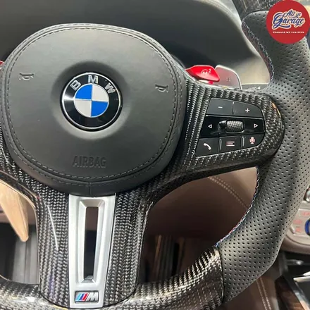 BMW 7시리즈 G12 760LD M카본핸들 교체 D컷 커스텀 순정형 튜닝 드레스업 / 서울 용산 중구