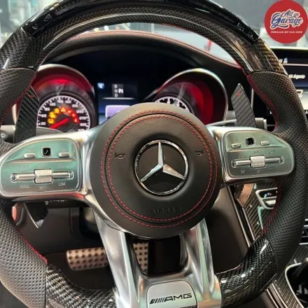 벤츠 W205 C63AMG 쿠페  신형 AMG핸들 교체  LED퍼포먼스카본핸들 / 서울 용산 중구