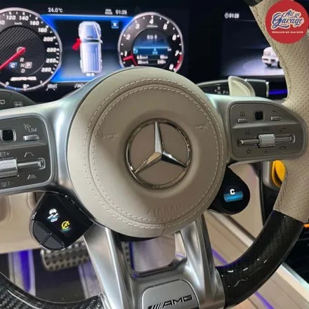 벤츠 W463 21년식 G63AMG 베이지 AMG카본핸들 및 순정어질리티셀렉트 활성화 작업 핸들 디자인변경 / 서울 용산 중구