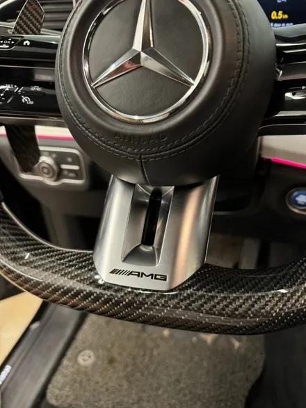 벤츠 W167 GLE53AMG 잠자리카본핸들 및 4D전동 트위터 작업했습니다 / 서울 용산 도원동