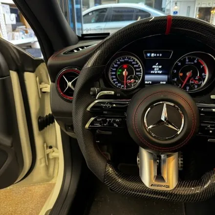 [올인게러지] 벤츠 C117 CLA45AMG 15년식 레드라인 카본 잠자리핸들 튜닝 멋지게 만들어드렸습니다 / 서울 용산 도원동