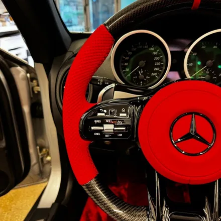 [올인게러지] 벤츠 R171 SLK 신형 AMG 카본핸들 장착완료 색상 맞춤 레드 / 서울 용산 도원동