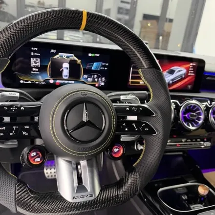 [올인게러지] 벤츠 C118 CLA45S 2023년식 최신형 카본 잠자리AMG핸들 + OLED 어질리티셀렉트 장착 및 코딩했습니다 / 서울 용산 도원동