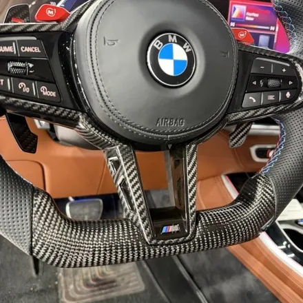 [올인게러지] BMW 페리 X5 25년식 신형 M카본핸들 D컷 교체시공했습니다 (안전한 정품부품) / 서울 용산 도원동