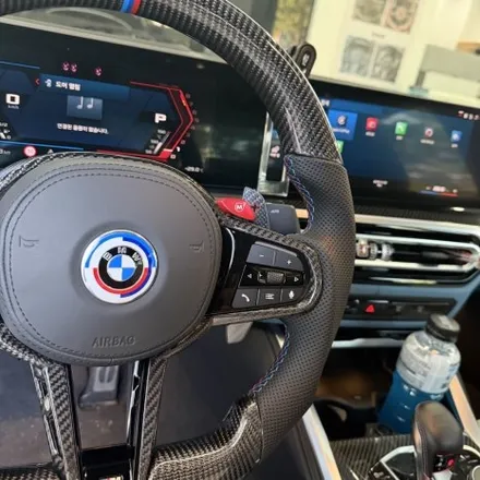 [올인게러지] BMW G80 M3 페리 정품 M카본핸들 D컷 교체했습니다 / 서울 용산 도원동