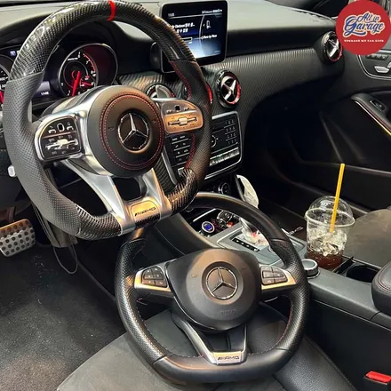 [올인게러지] 벤츠W176 A45AMG / 신형 AMG카본핸들 교체 / 벤츠신형핸들 / 순정레트로핏 / 서울 용산 중구