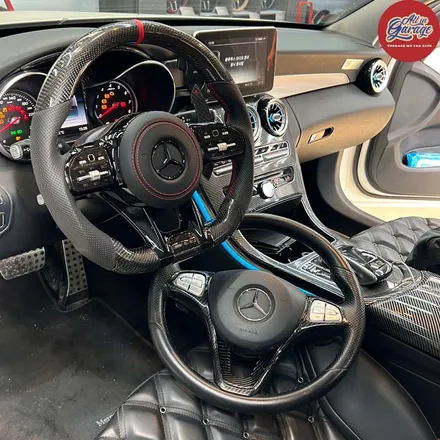 벤츠 W205 C클래스 C200 신형 AMG핸들 교체 / 19-20 AMG카본핸들 D컷 / 서울 용산 중구