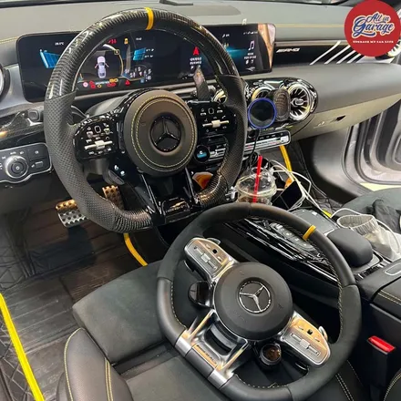 벤츠 C118 CLA45S amg AMG카본D컷핸들교체 ,  실내의 변화 기능업그레이드 / 서울 용산 중구