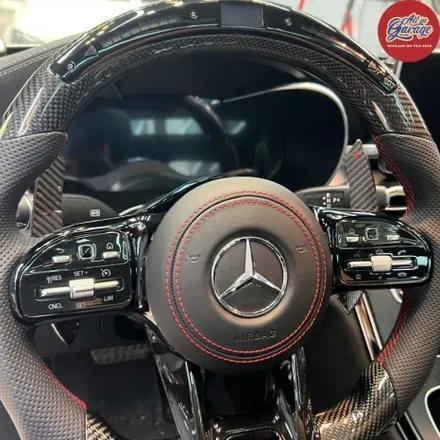 벤츠 W205 C250 벤츠신형 AMG핸들 과 디지털계기판[사제] 교체로 실내 컨버젼 / 서울 용산 중구