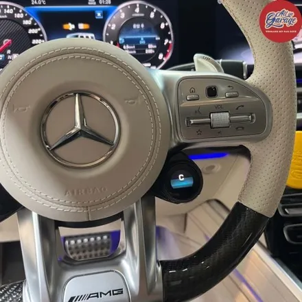 벤츠 W463 21년식 G63AMG 베이지 AMG카본핸들 및 순정어질리티셀렉트 활성화 작업 핸들 디자인변경 / 서울 용산 중구