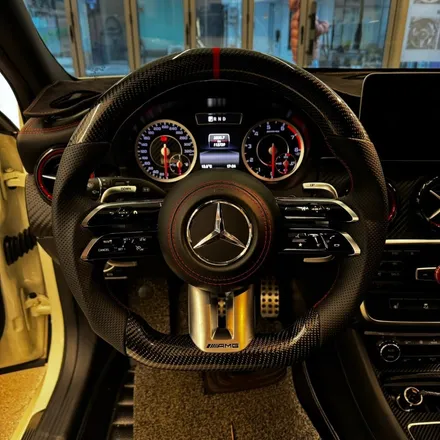 [올인게러지] 벤츠 W176 A45AMG 최신형 카본 잠자리핸들 레드라인 디자인 튜닝 완료 / 서울 용산 도원동