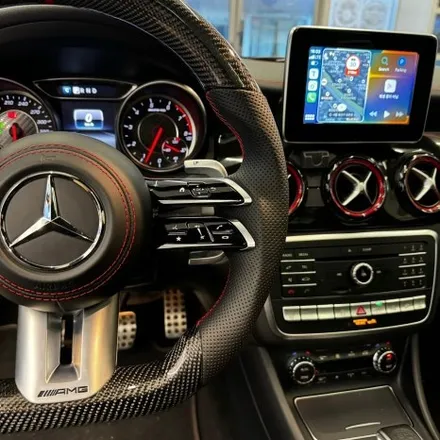 [올인게러지] 벤츠 X156 GLA45AMG 최신형 카본 잠자리 AMG핸들 레드라인 카본D컷 튜닝 / 서울 용산 도원동