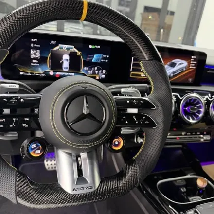 [올인게러지] 벤츠 C118 CLA45S 2023년식 최신형 카본 잠자리AMG핸들 + OLED 어질리티셀렉트 장착 및 코딩했습니다 / 서울 용산 도원동