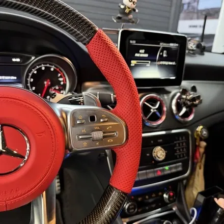 [올인게러지] 벤츠 C117 CLA220 2018 강렬한 레드컬러의 AMG D컷 카본핸들 튜닝 / 서울 용산 도원동