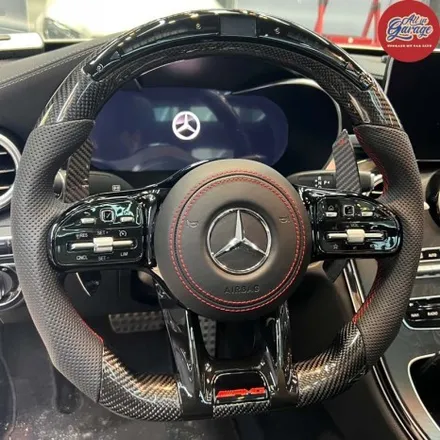 벤츠 W205 C250 벤츠신형 AMG핸들 과 디지털계기판[사제] 교체로 실내 컨버젼 / 서울 용산 중구