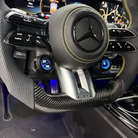 [올인게러지] 벤츠 C118 CLA45S 2023년식 최신형 카본 잠자리AMG핸들 + OLED 어질리티셀렉트 장착 및 코딩했습니다 / 서울 용산 도원동
