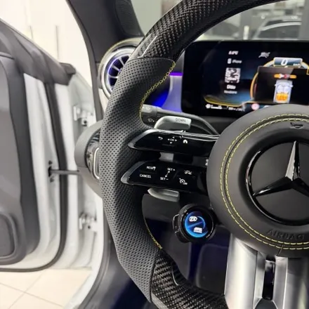 [올인게러지] 벤츠 C118 CLA45S 2023년식 최신형 카본 잠자리AMG핸들 + OLED 어질리티셀렉트 장착 및 코딩했습니다 / 서울 용산 도원동