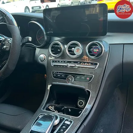 벤츠 W205 C63 S AMG 세단  신형 AMG핸들 교체  안드로이드 올인원 교체 작업 / 서울 용산 중구
