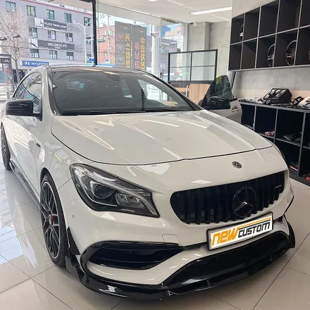 벤츠 c117 w117 cla45 2018 후기형 모델 amg신형핸들.amg카본핸들 신형개조 작업 / 서울 용산 도원동