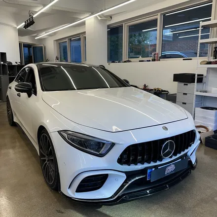 벤츠 C257 CLS400D 색상맞춤 브라운 잠자리핸들 장착으로 더욱 멋있어진 실내 분위기 연출 / 서울 용산 도원동