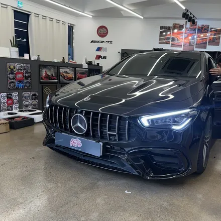 벤츠 CLA45S AMG 잠자리카본핸들 D컷 교체 어질리티셀렉트 신형VER 활성화 / 서울 용산 도원동